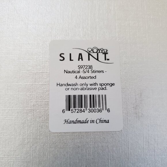 BNWoT SLANT Nautical Vintage Barware - Glass Cocktail Swizzle Sticks (OS) - Picture 2 of 3